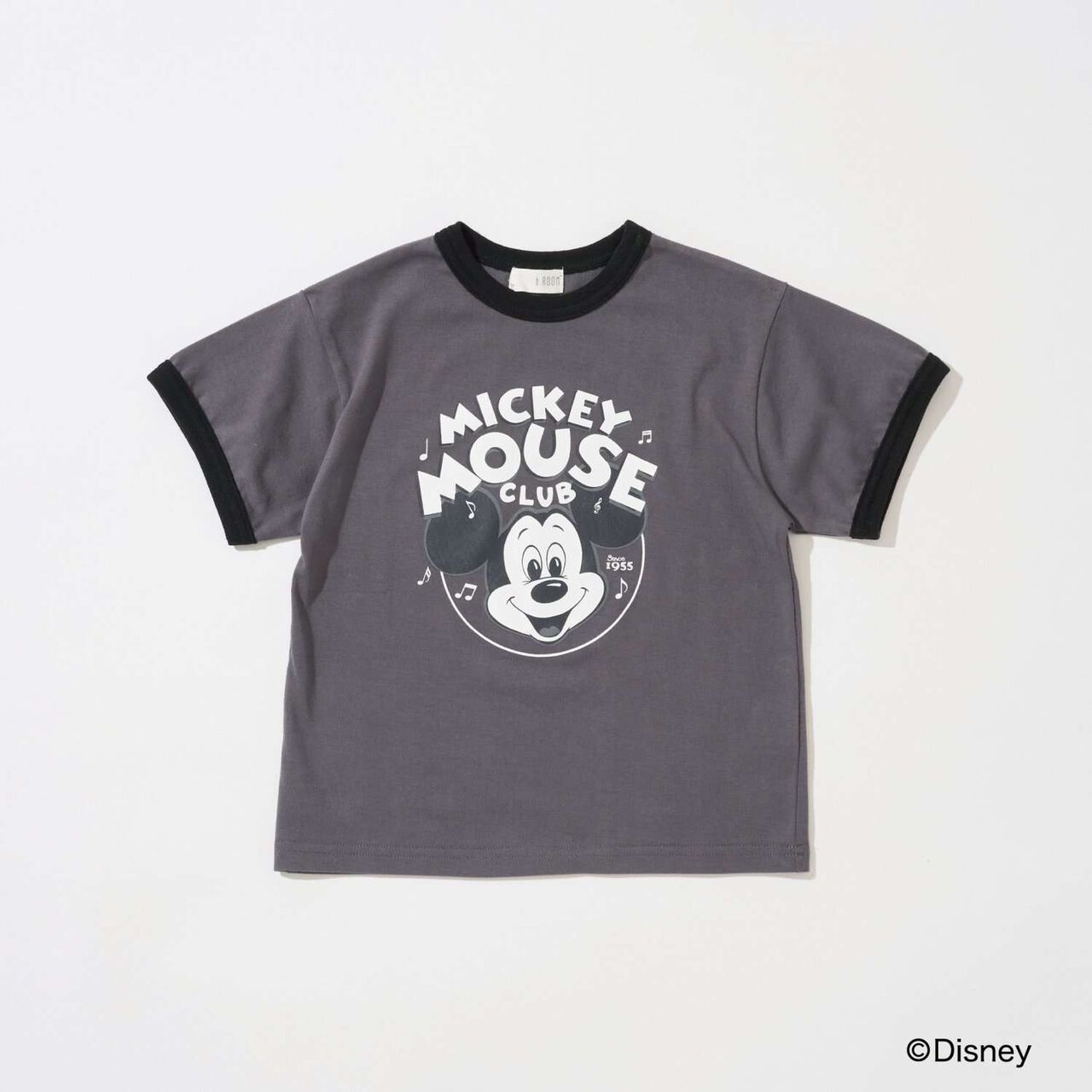 [Disney] [Comfortable Jersey] Assorted Print Ringer T-Shirt,Charcoal gray, large image number 2