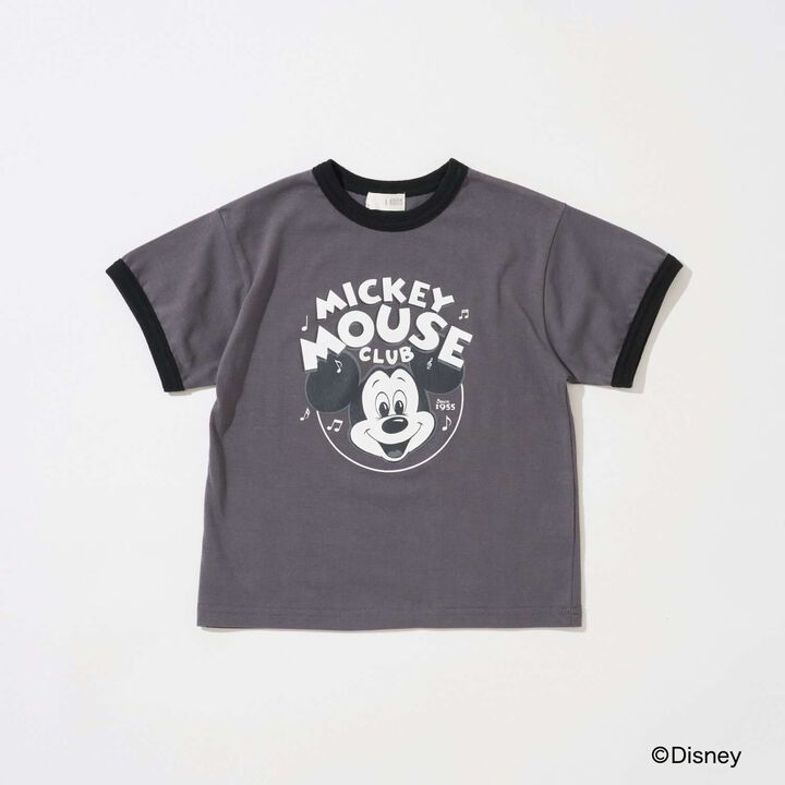 [Disney] [Comfortable Jersey] Assorted Print Ringer T-Shirt,Charcoal gray, medium image number 2