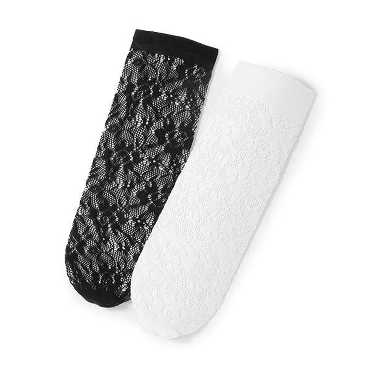 Lace Knee-High Socks,White, large image number 4