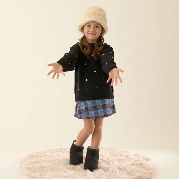 Heart & Flower Embroidered Sweater Set,Cream, medium image number 9