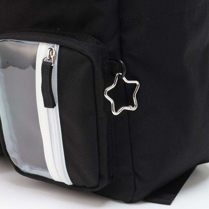 Casual Backpack with Charm,Black, medium image number 4