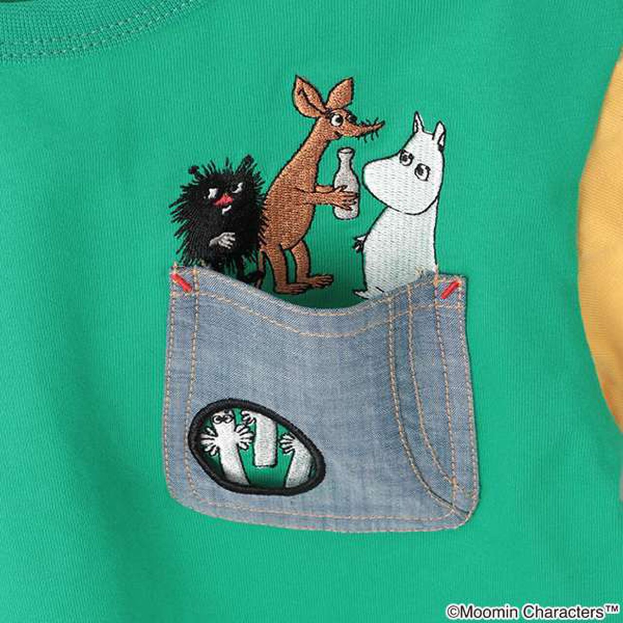 MOOMIN/Chest Pocket Short Sleeve T-Shirt,Green, large image number 12