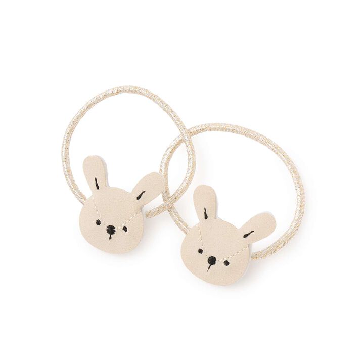 Assorted Motif Hair Ties 2P,Ivory, medium image number 0