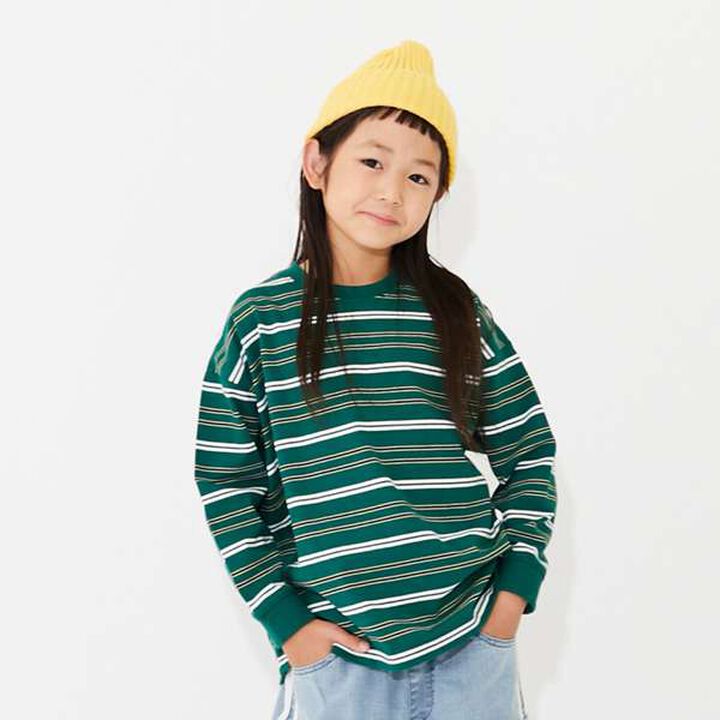 [SKIT0LY] Stripe Pattern Long-Sleeve T-Shirt,, medium