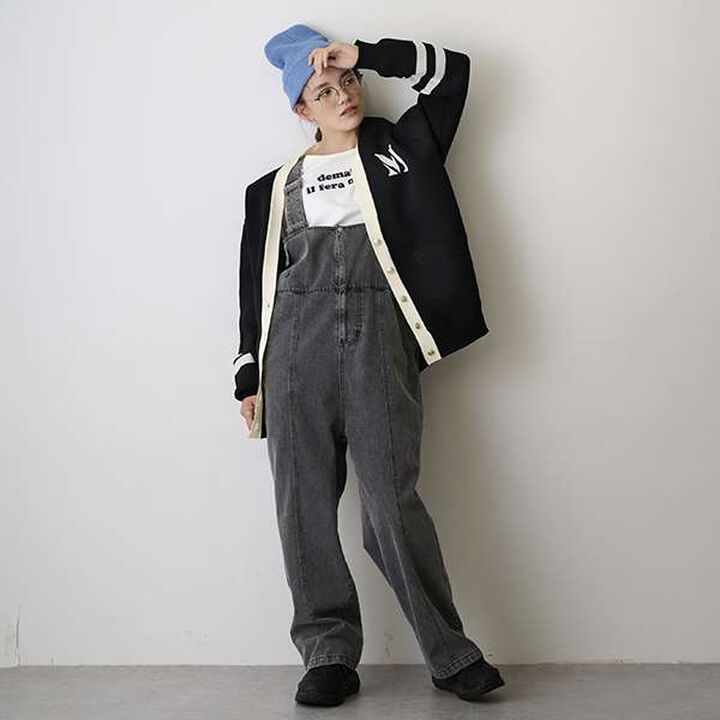[AMI] High Waist Overalls,Black, medium image number 11