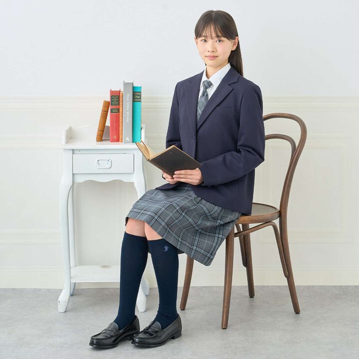 [Graduation Attire] Embroidered Logo Knee-High Socks,Deep red, medium image number 19