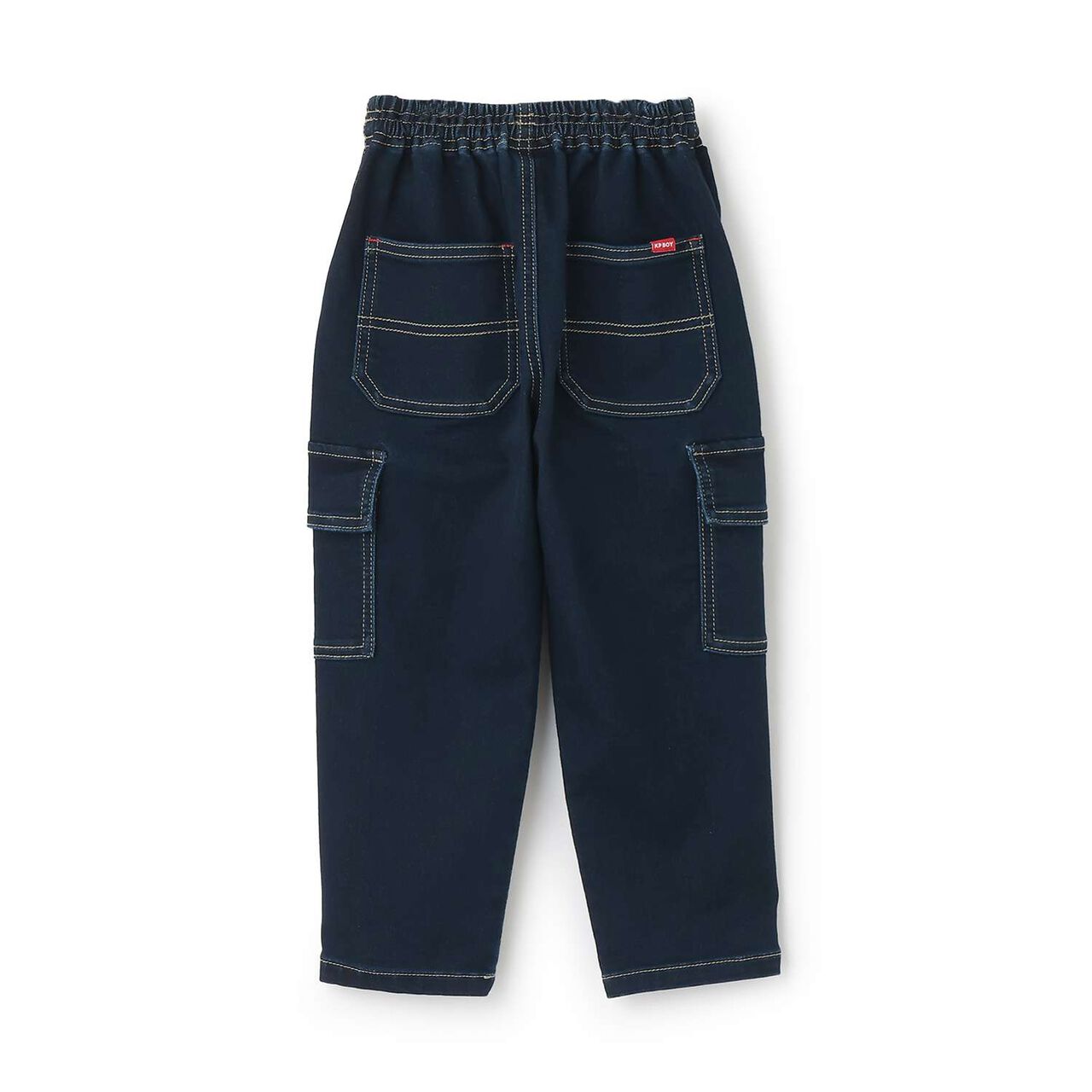Stretch Denim Cargo Pants,Navy, large image number 1