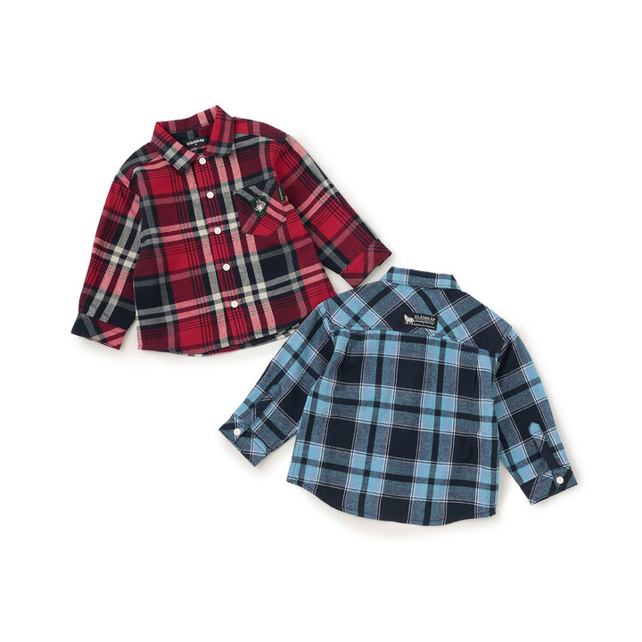 Trad Checkered Long-Sleeve Shirt,Sax blue, medium image number 10