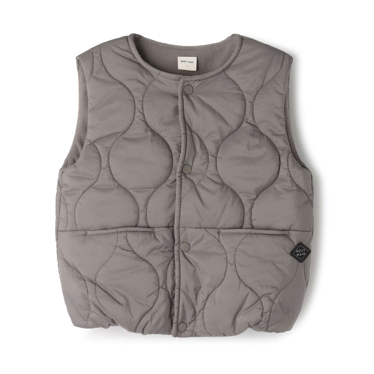 [Water-Repellent] Quilted Vest,Charcoal gray, large image number 9