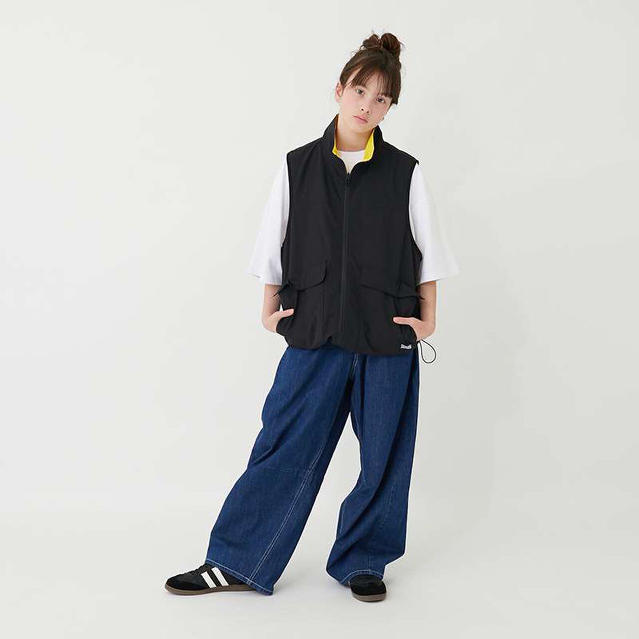 [FORGETNEVER] Reversible Vest,Black, large image number 20