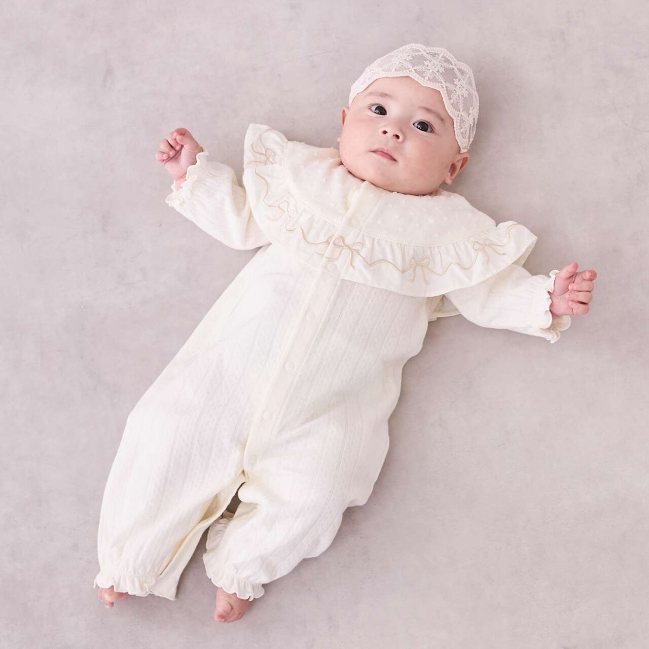 Lace Headband,Pearl white, large image number 1