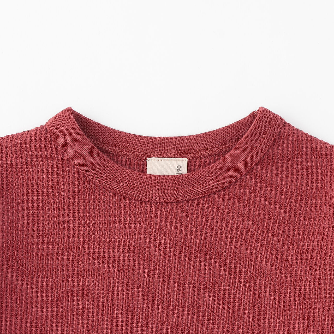 [GOOD PRICE] Waffle Long-Sleeve T-Shirt,Blue, large image number 8