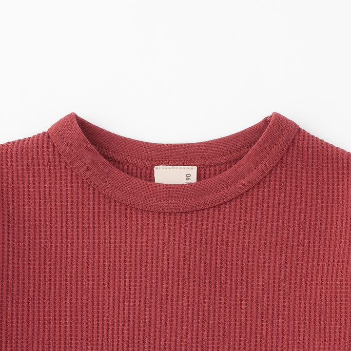 [GOOD PRICE] Waffle Long-Sleeve T-Shirt,Blue, medium image number 8