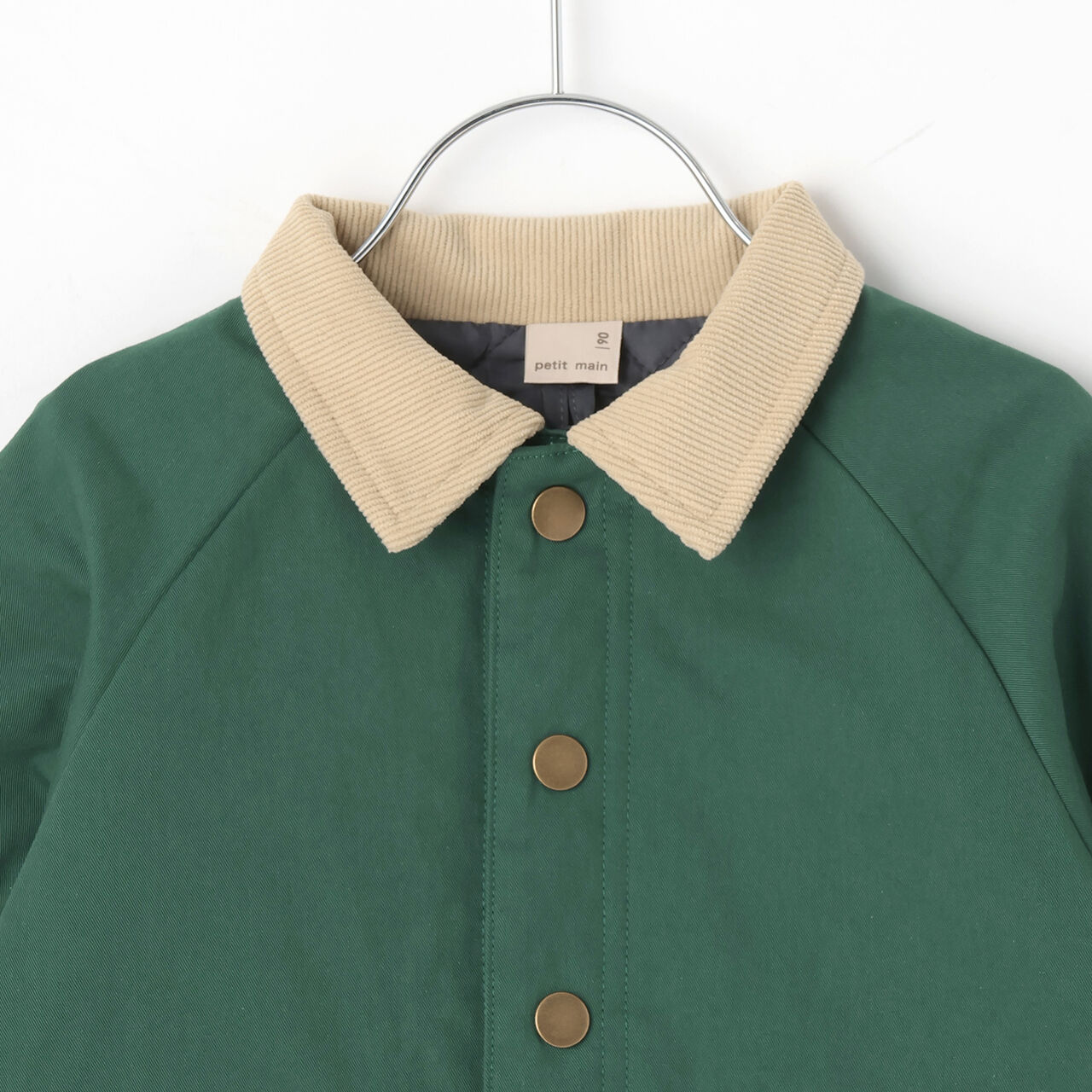 Padded Twill Duster Coat,Green, large image number 9