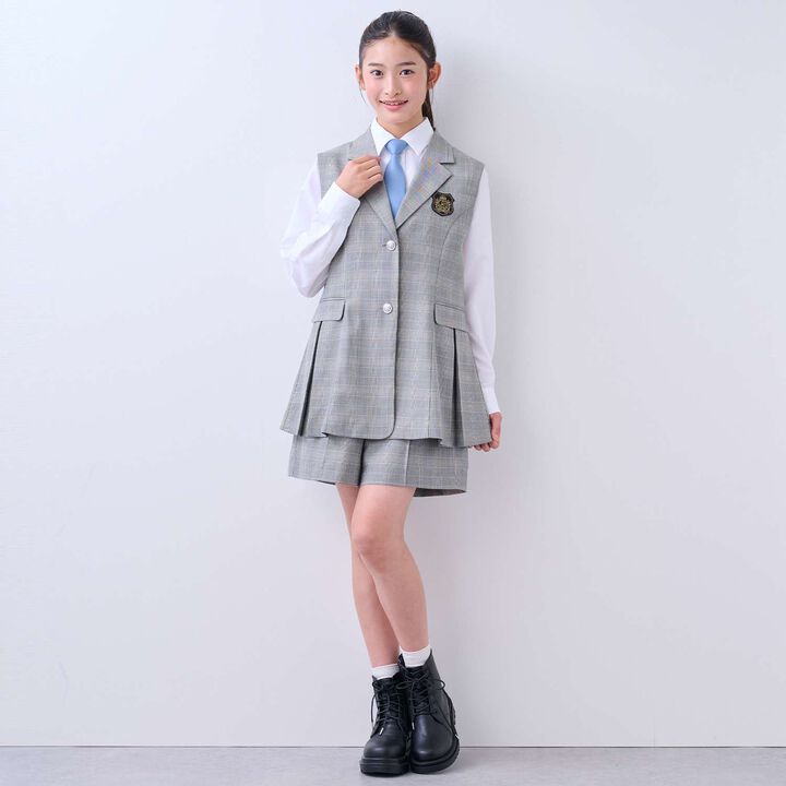 [Graduation Attire] [5-Piece Set] Gilet Jacket Coordination Set,Gray, medium image number 0