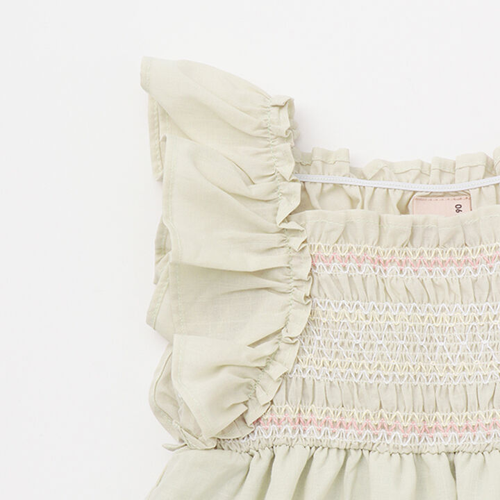 Shirred Tiered One-Piece Dress,Pink, medium image number 10