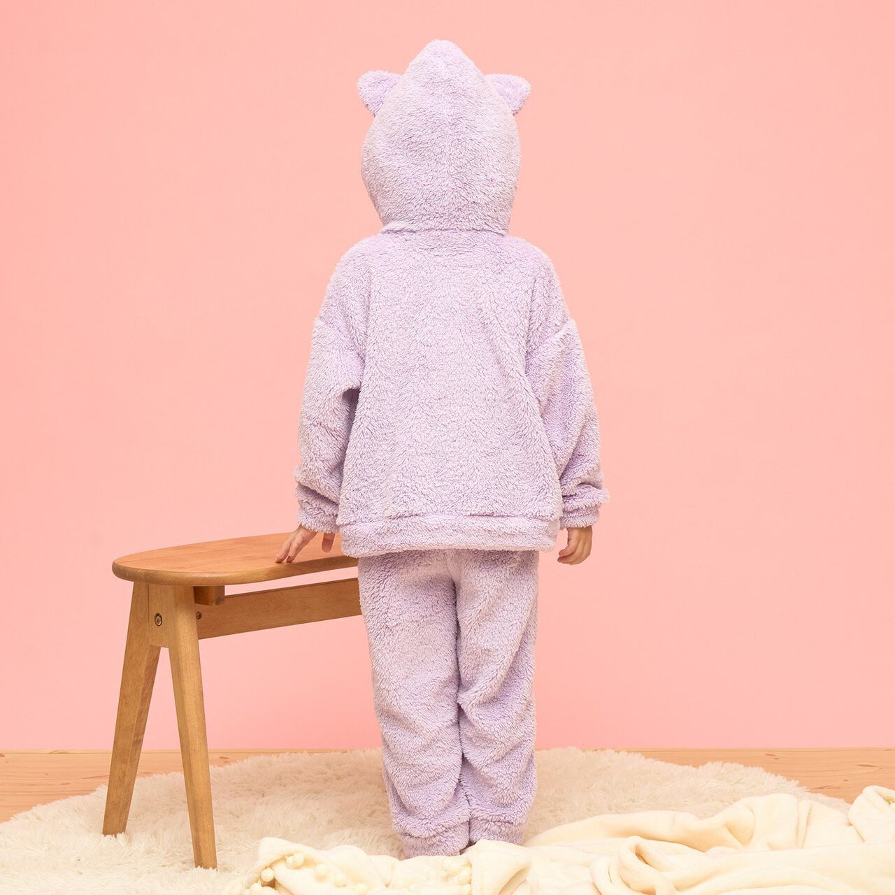 Bunny & Cat Hoodie & Pants Set,Lavender, large image number 26