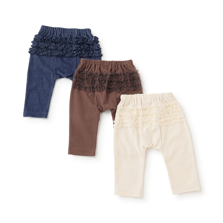 Frilled Pants with Ruffled Back,Ivory, medium image number 6