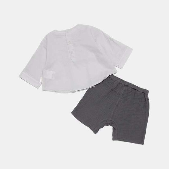 Square Blouse + Pants Set,Off white, medium image number 1