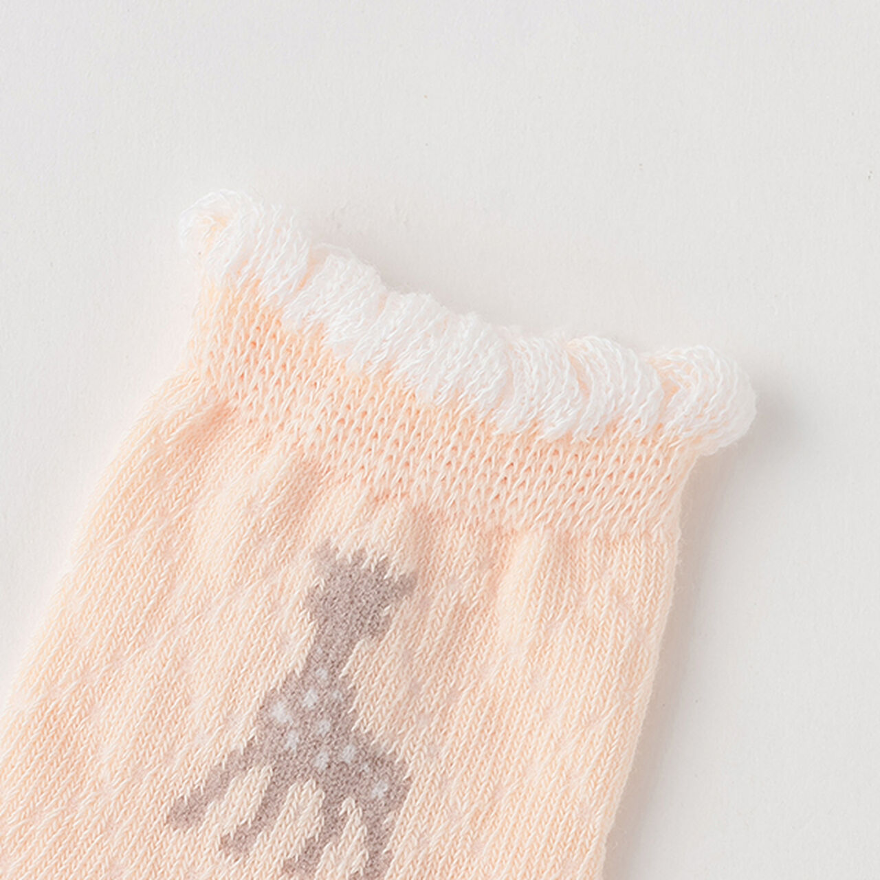 Lace-Patterned Socks,Peach, large image number 1
