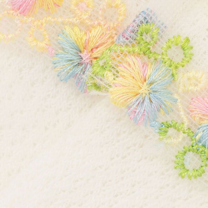 Flower Tulle Socks,Yellow, medium image number 2