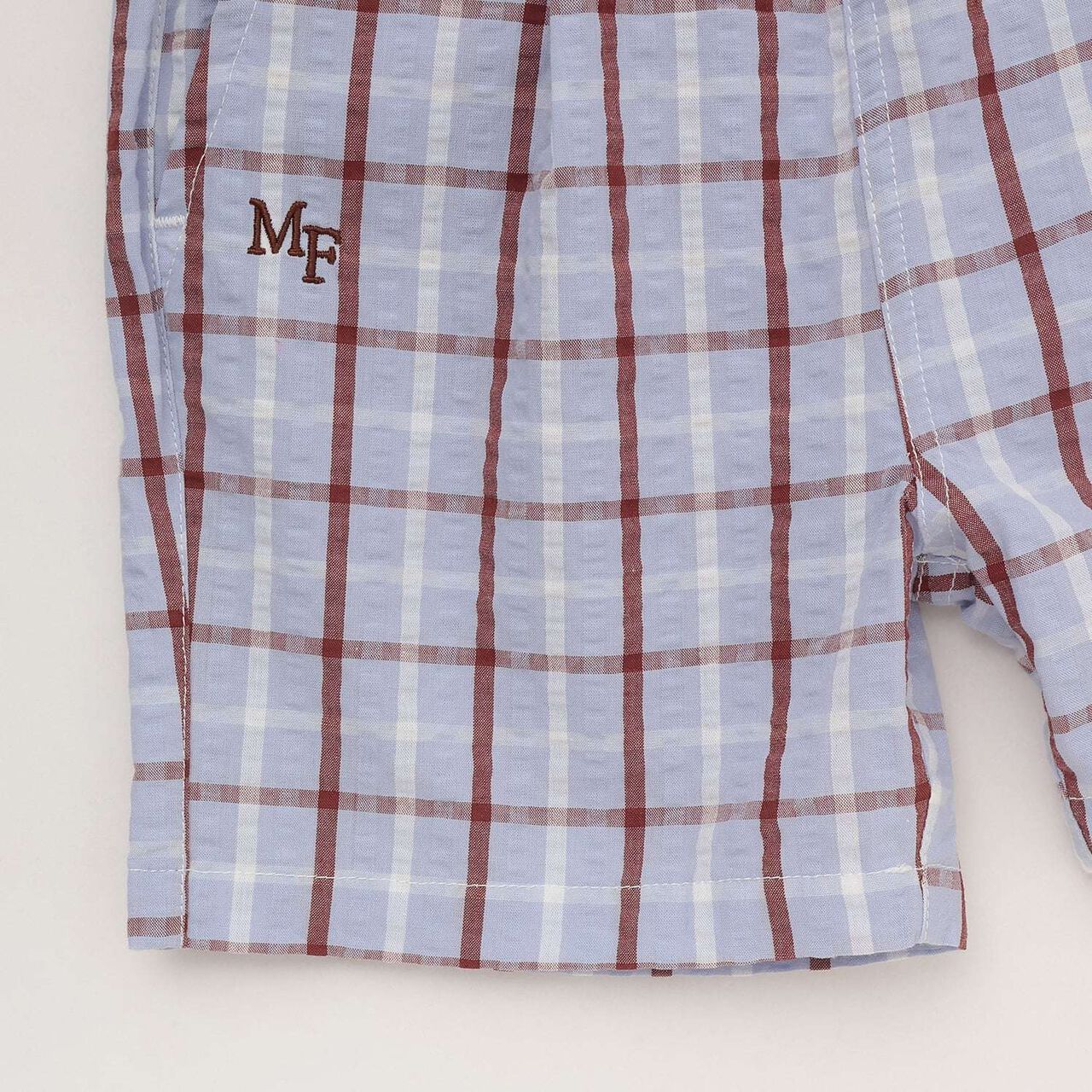 [Fujimoto Miki Collaboration] Boys Checkered Outfit Set,Pearl white, large image number 16