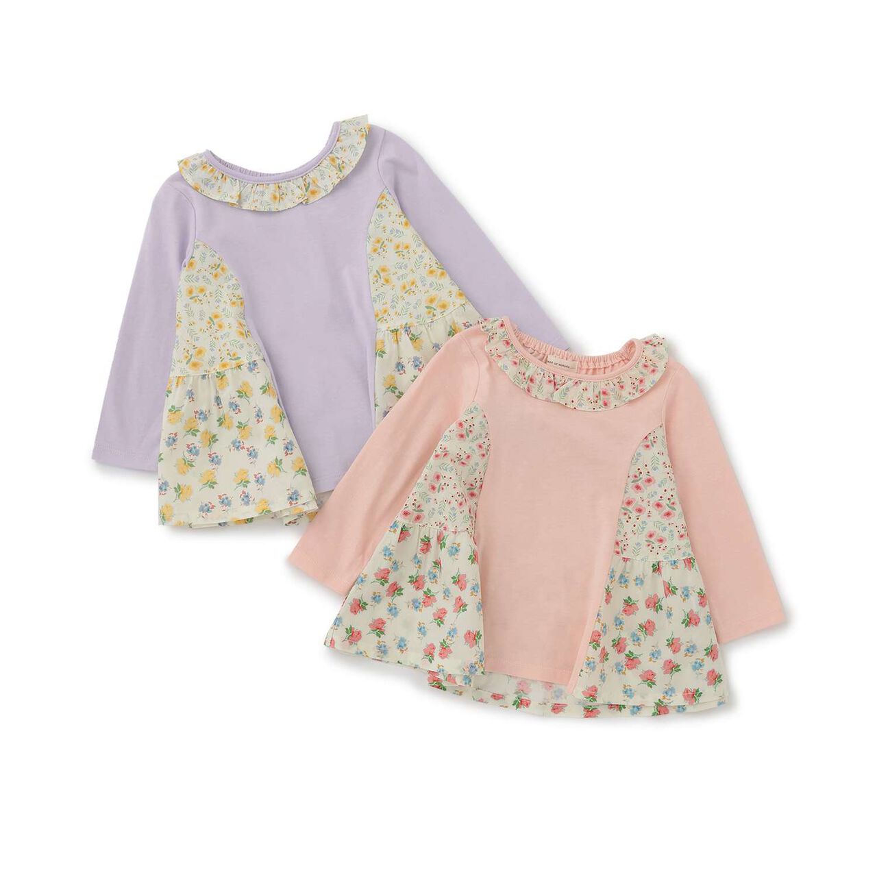 Floral Pattern Tiered Tunic,Pink, large image number 6