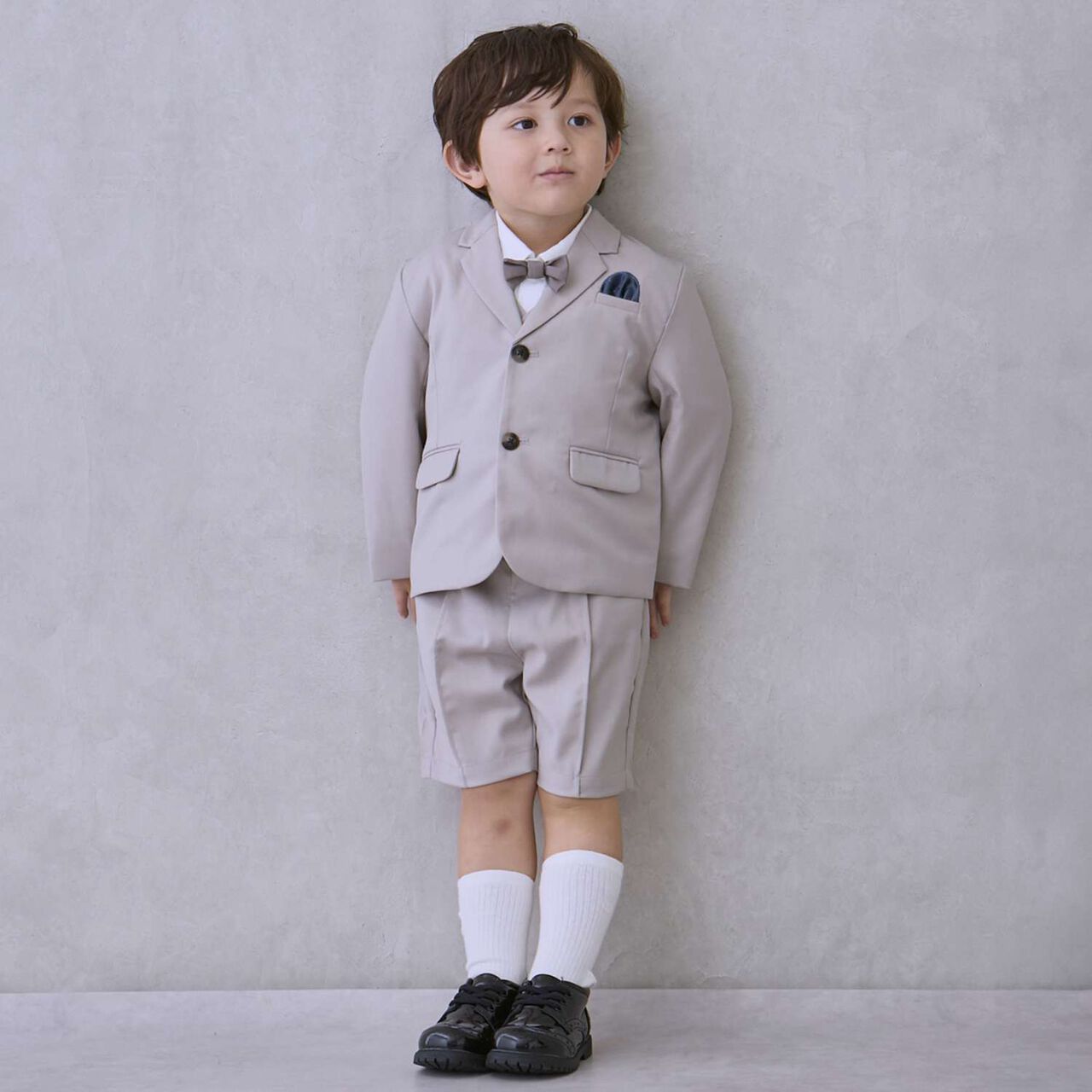 Semi-Formal JK + Half Pants Set,Light gray, large image number 0