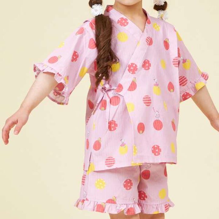 KP Polka Dot Pattern & Mimi-chan Jinbei,Yellow, medium image number 1