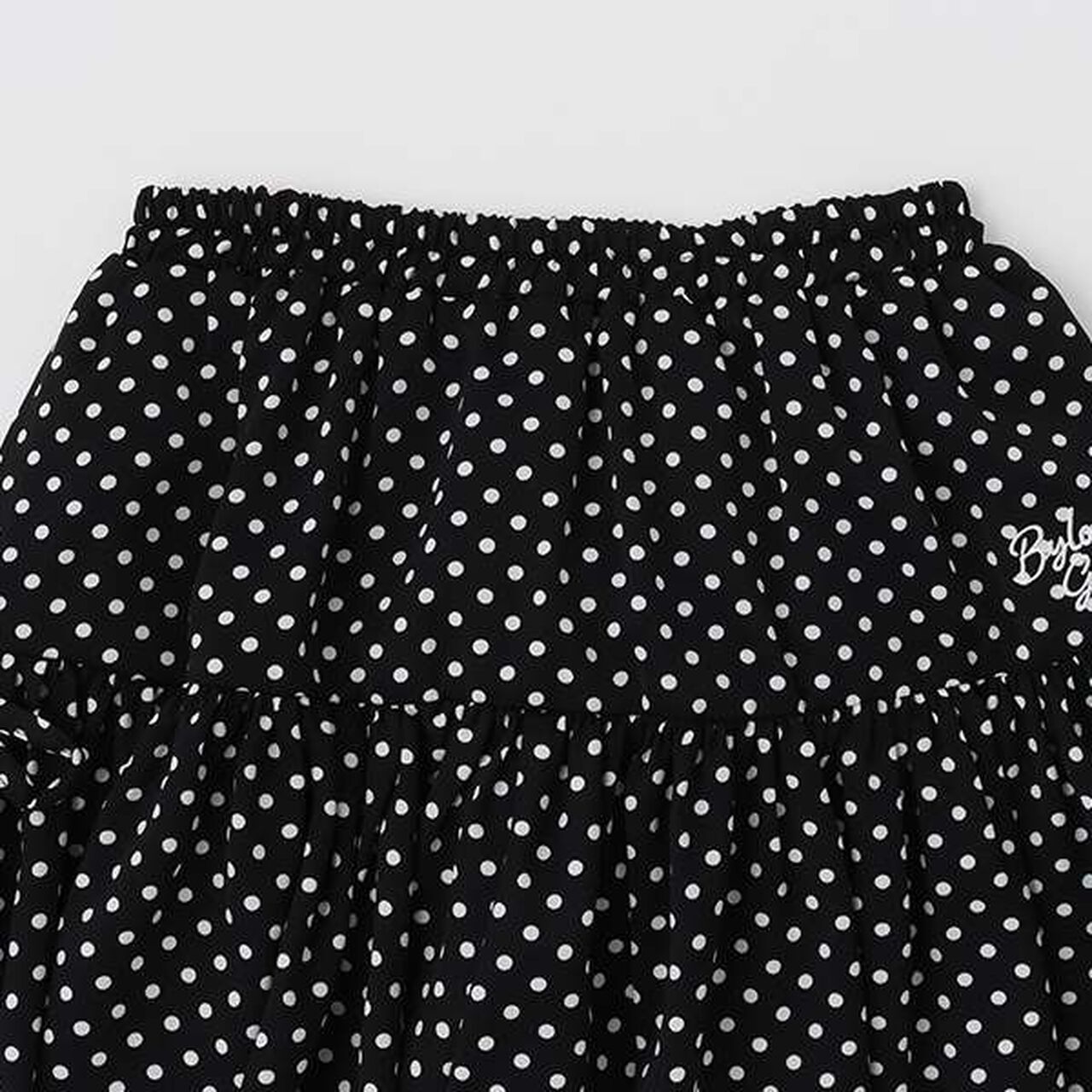 Polka Dot Tiered Skirt,Off white, large image number 2