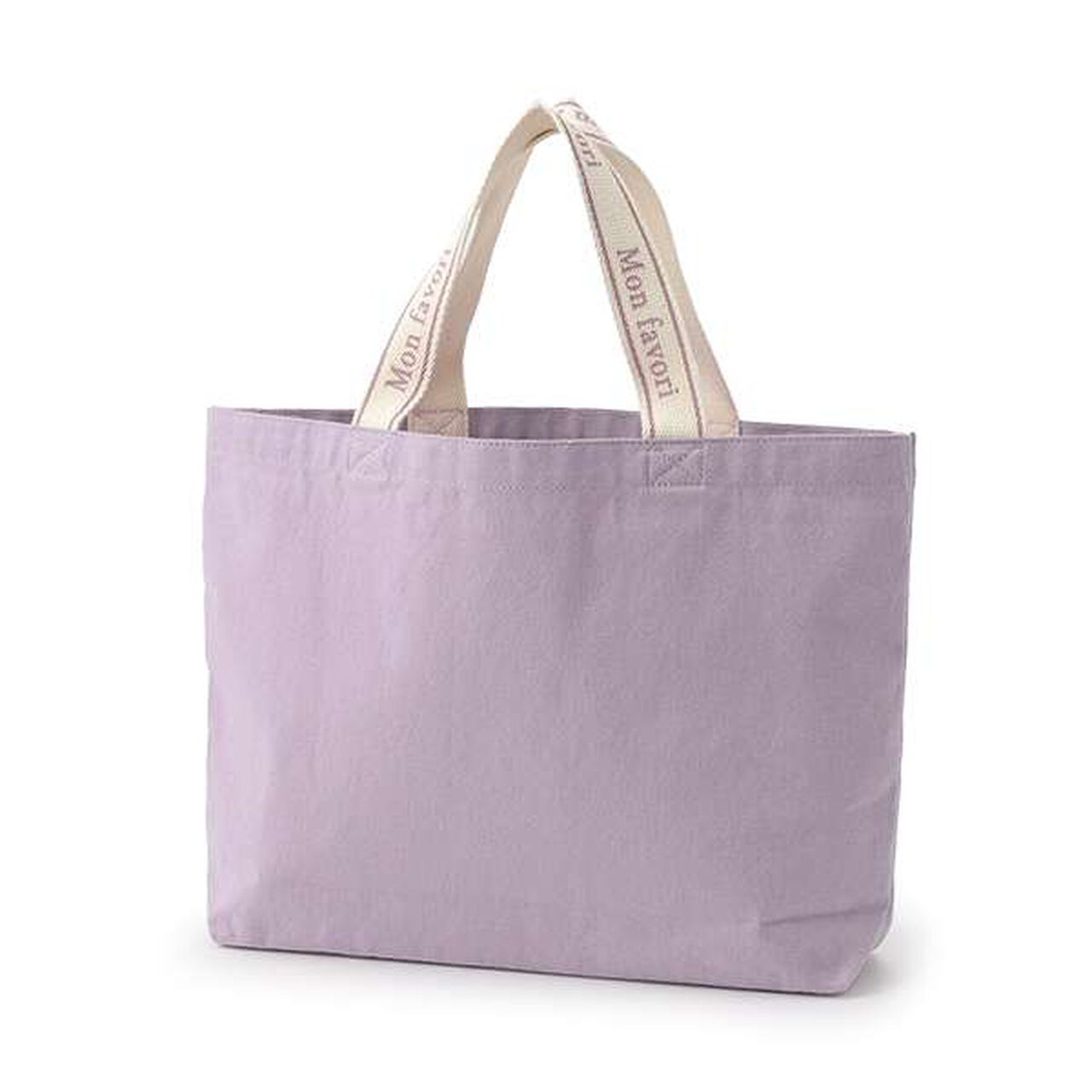 [GOOD PRICE] Recycled Cotton Ribbon Embroidery Tote,Lavender, large image number 1
