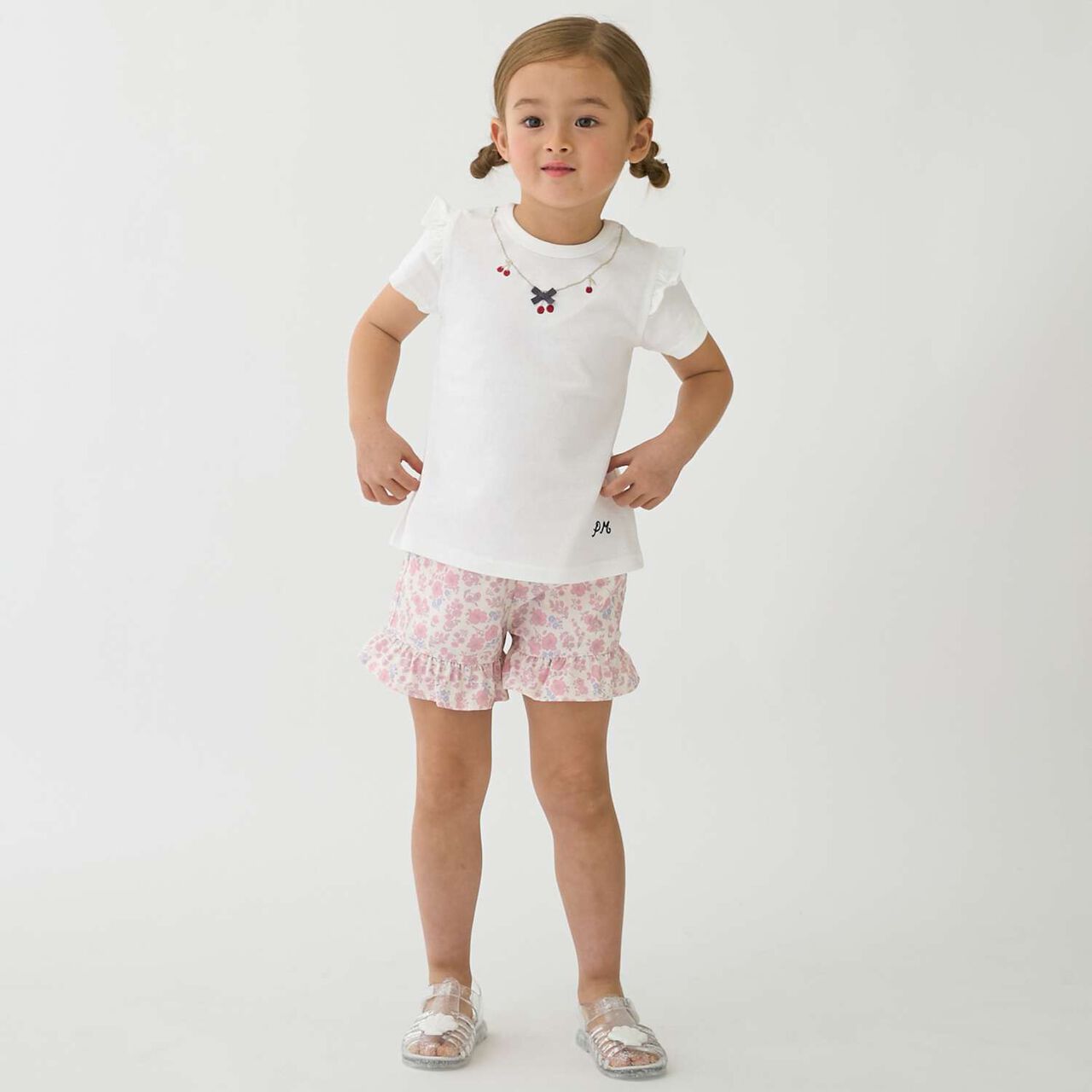 Affordable Girls Short Sleeve T-Shirt,Off white, large image number 3