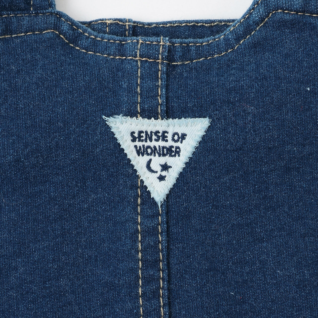 Knit Denim Jumper Skirt,Navy, large image number 4