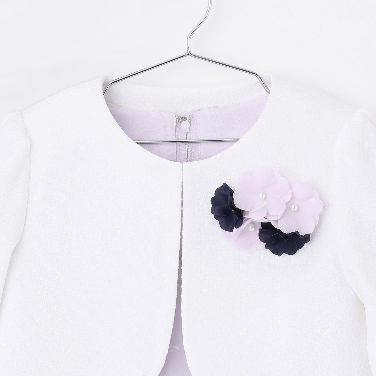 [Formal] Lace OP + No Collar JK Set,Lavender, large image number 13