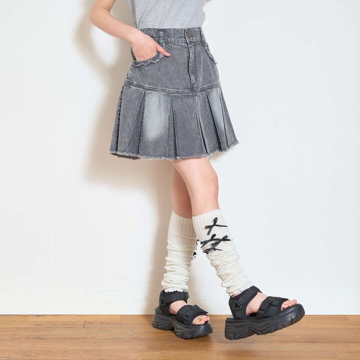 Leg Covers with Ribbon Detail,Pearl white, medium image number 1