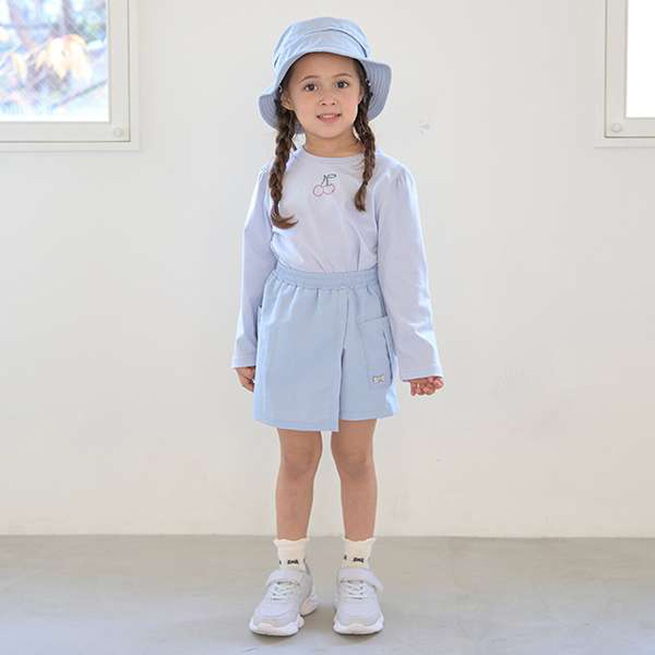 Soft Cotton Assorted Line Stone Motif Puff A-Line T-Shirt,Cream, large image number 7