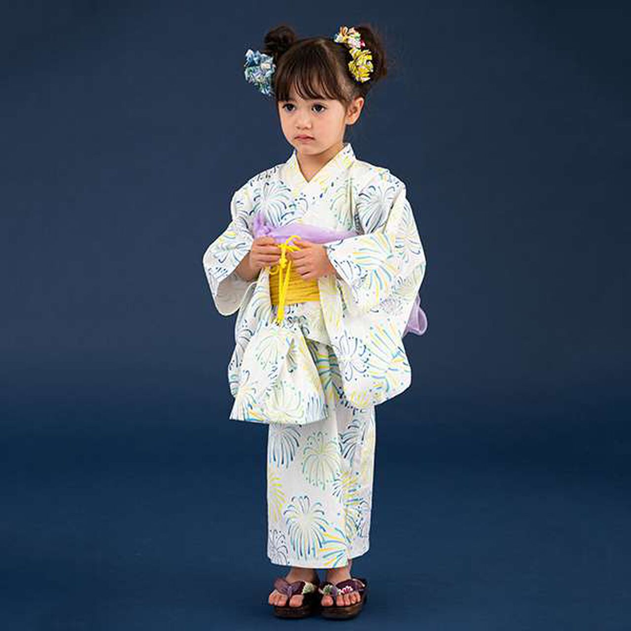 Fireworks Pattern Drawstring Bag,Off white, large image number 0