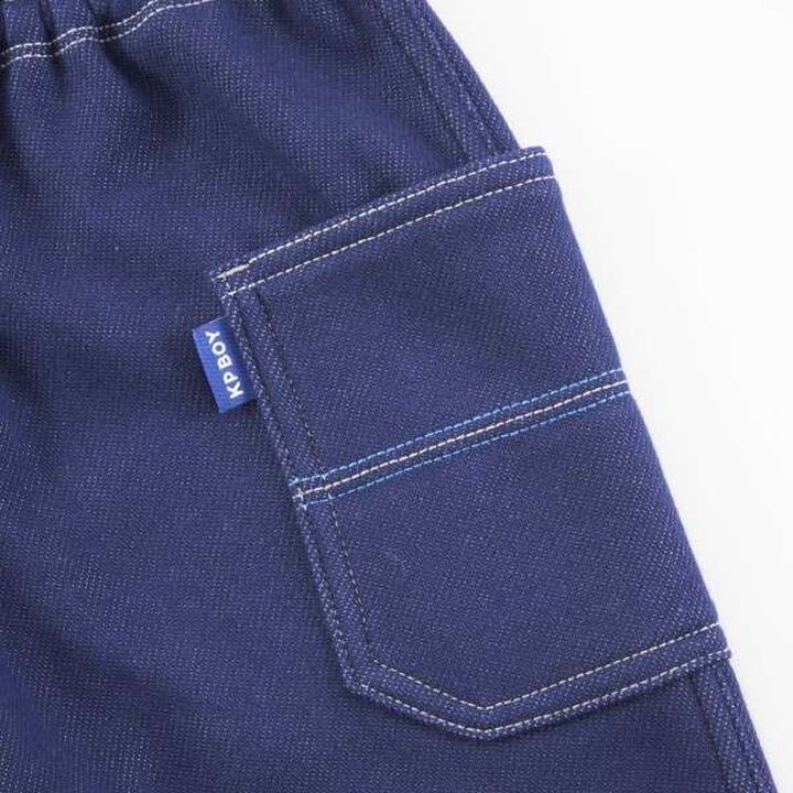 KP Boy Denim Knit Shaggy Lined Pants [80-90],Ink blue, medium image number 5