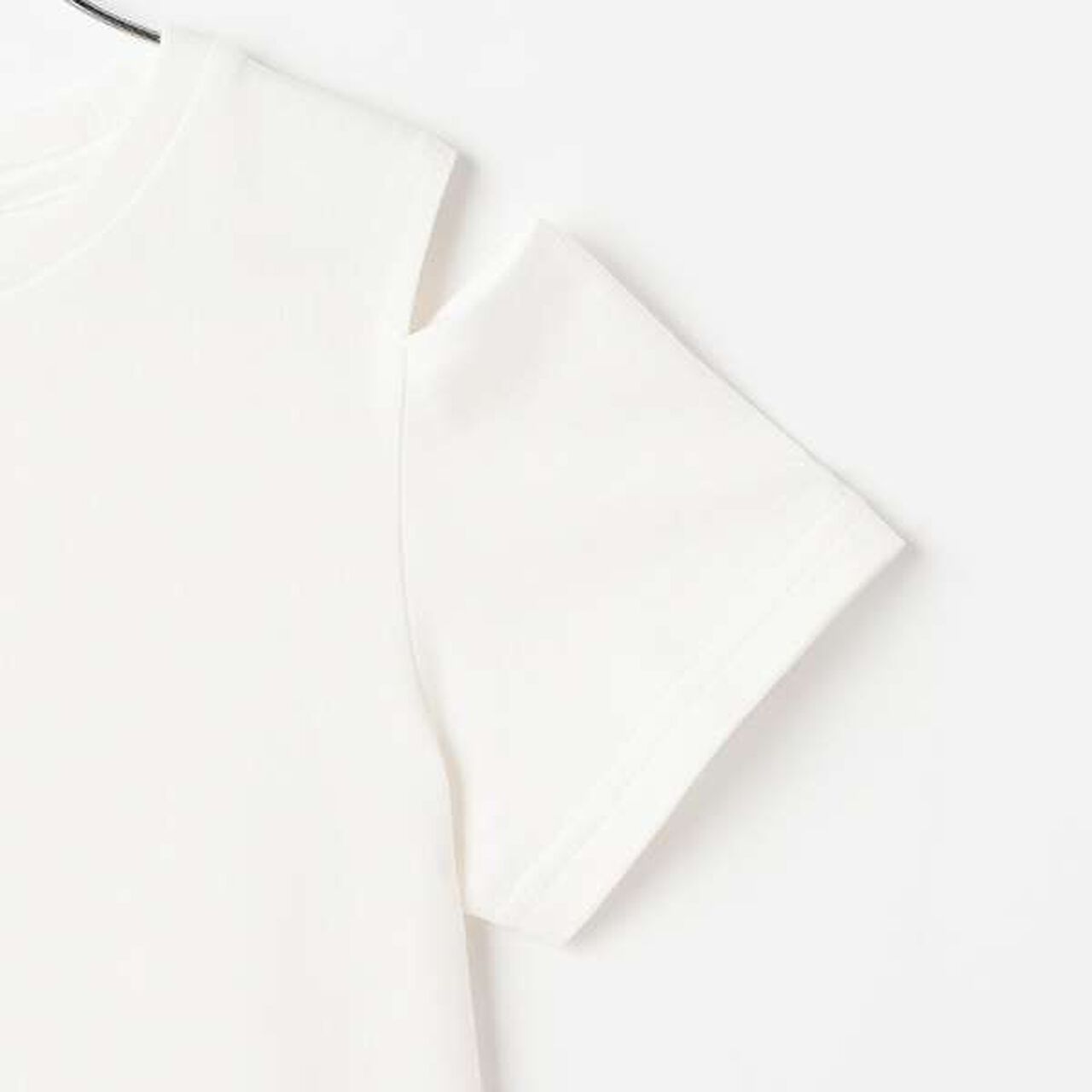 Sleeve Ribbon Shirt & Shoulder Opening Short Sleeve T-Shirt Set,Light green, large image number 6