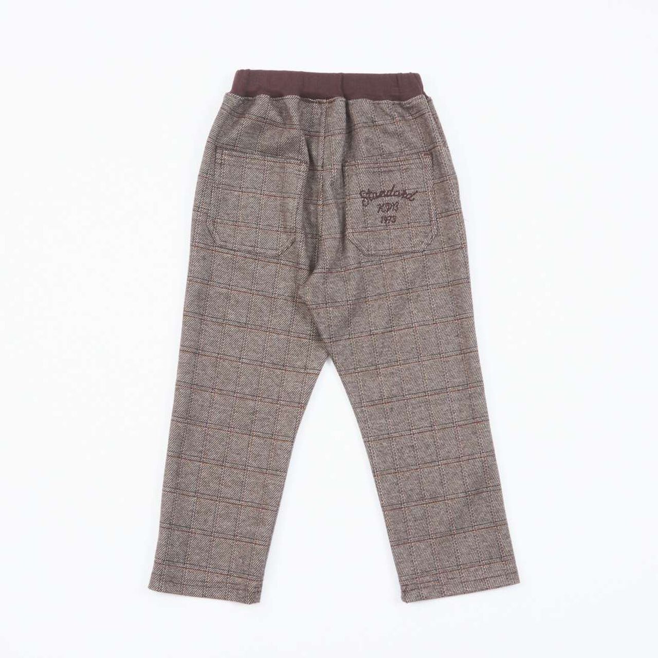 KP Boy Glen Check Jacquard Pants [90-140],Brown, large image number 5