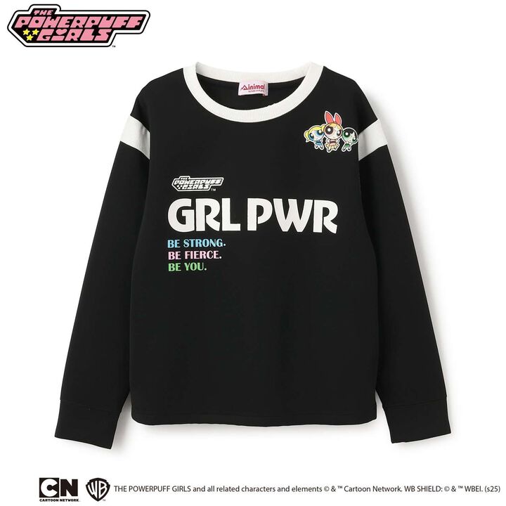 [Anti-Stain Finish] Powerpuff Girls Ponte Logo Crew,Magenta, medium image number 9