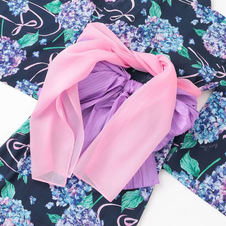 [Cool Touch] Hydrangea Pattern 2WAY Yukata,Navy, medium image number 13