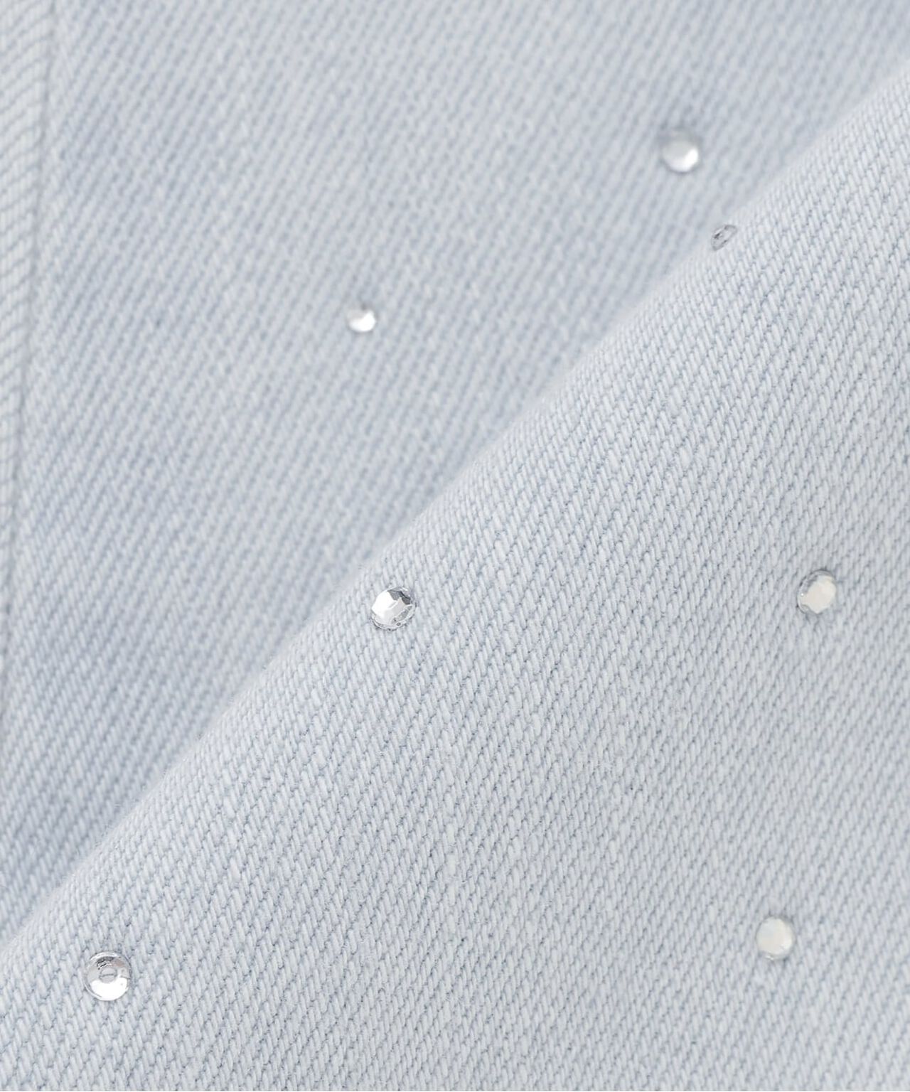 Back Ribbon Stone Flare Denim Pants,Light blue, large image number 12