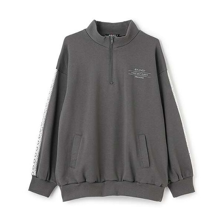 Half Zip Parka,Blue gray, medium image number 3