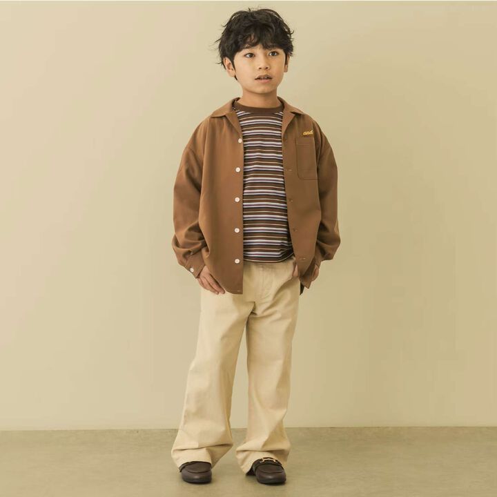 [Parent-Child Matching] Assorted Souvenir Embroidered Long-Sleeve Shirt,Charcoal gray, medium image number 13