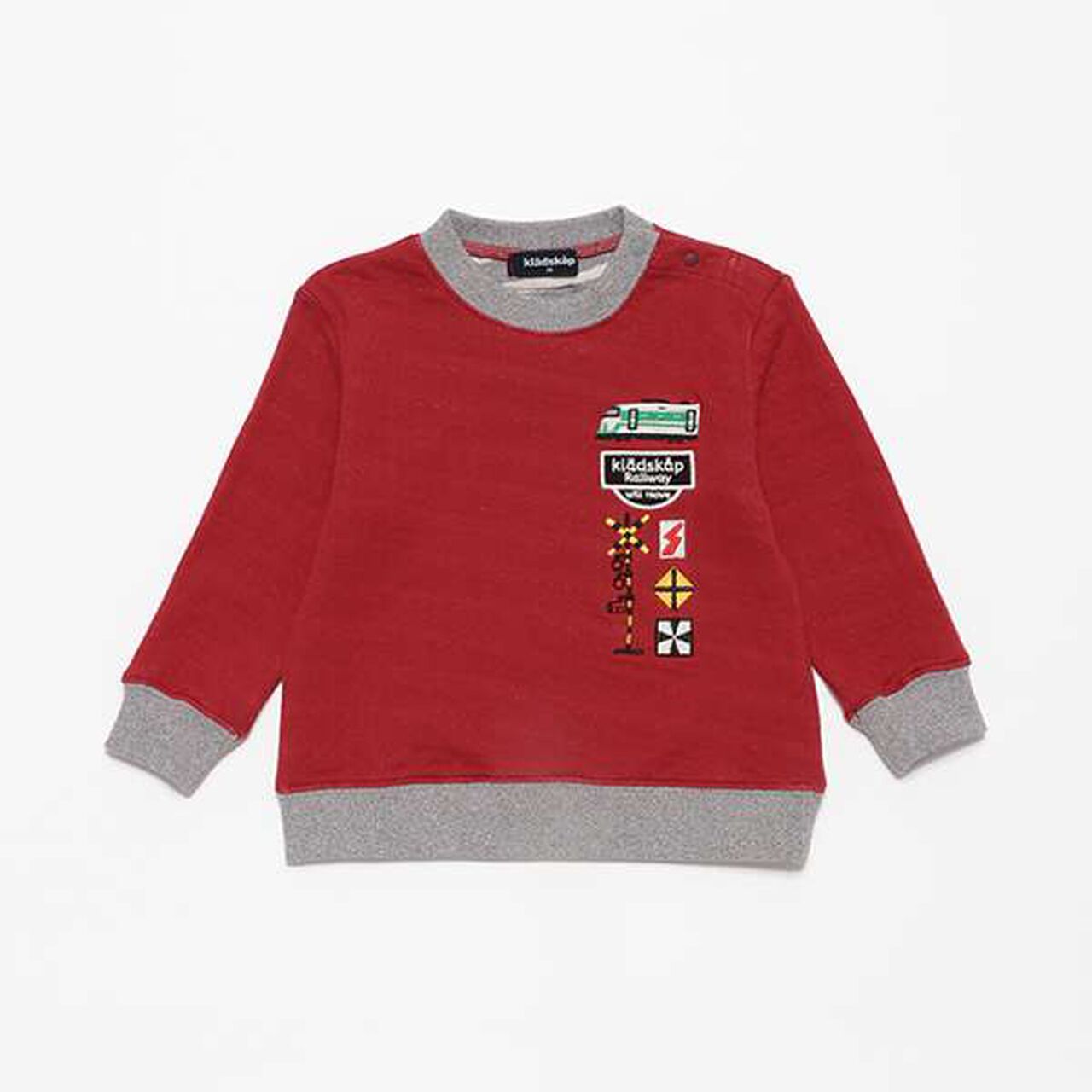 Train and Level Crossing Long-Sleeve T-Shirt,Gray, large image number 9