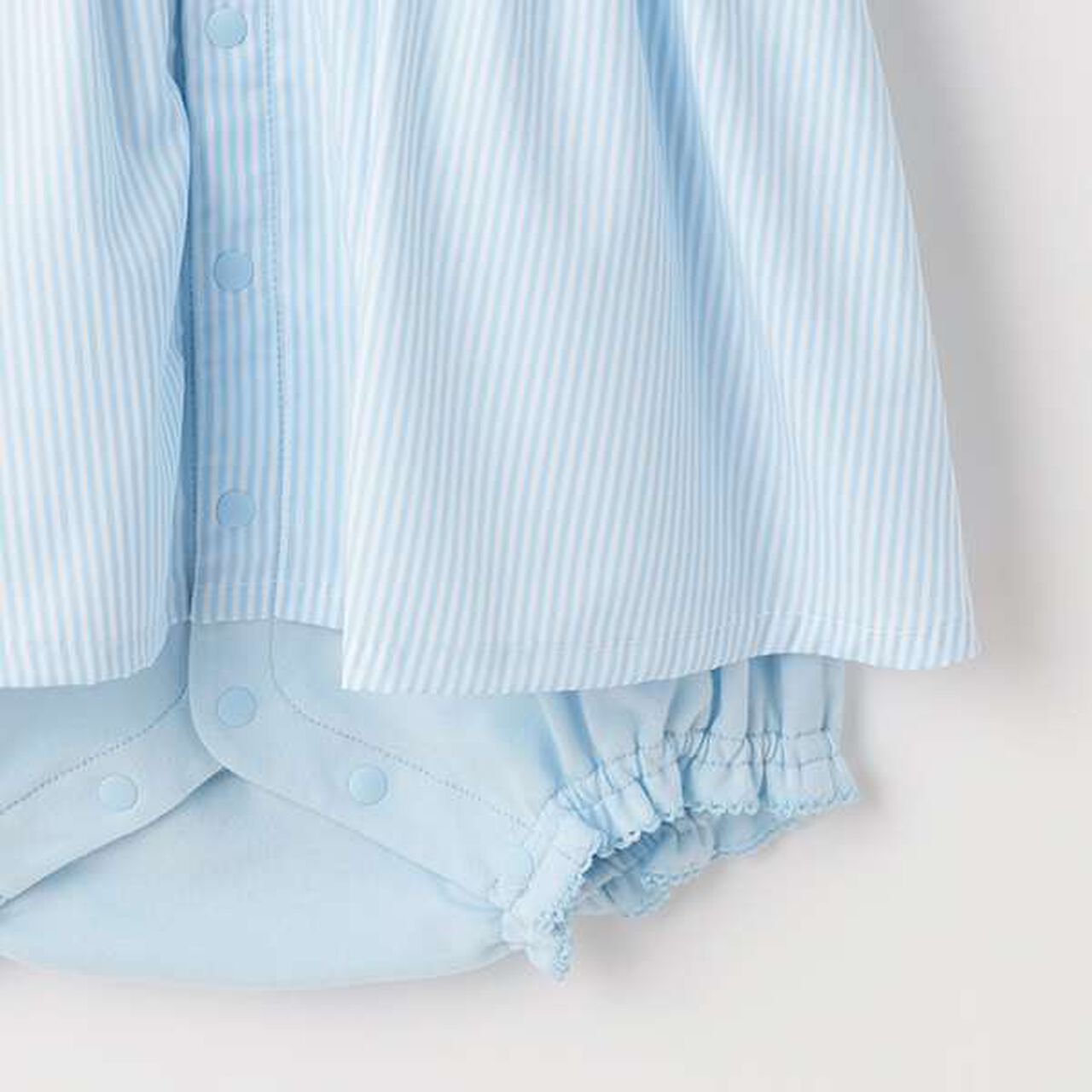 Short-Sleeve Romper with Rabbit Mascot Skirt,Light blue, large image number 6