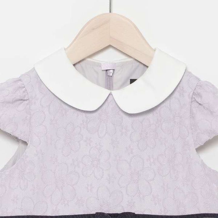Kids Bolero Jacket + Jacquard Dress Set,Lavender, medium image number 18