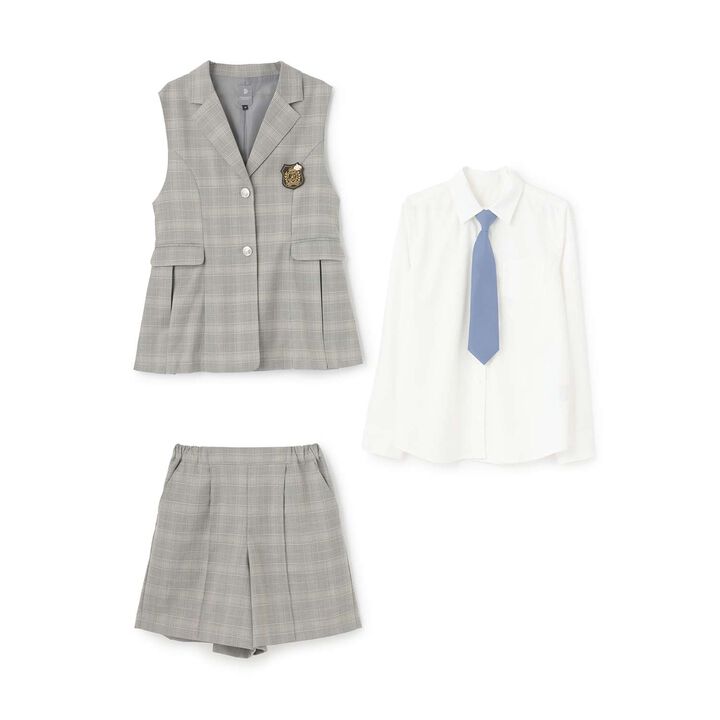 [Graduation Attire] [5-Piece Set] Gilet Jacket Coordination Set,Black, medium image number 2