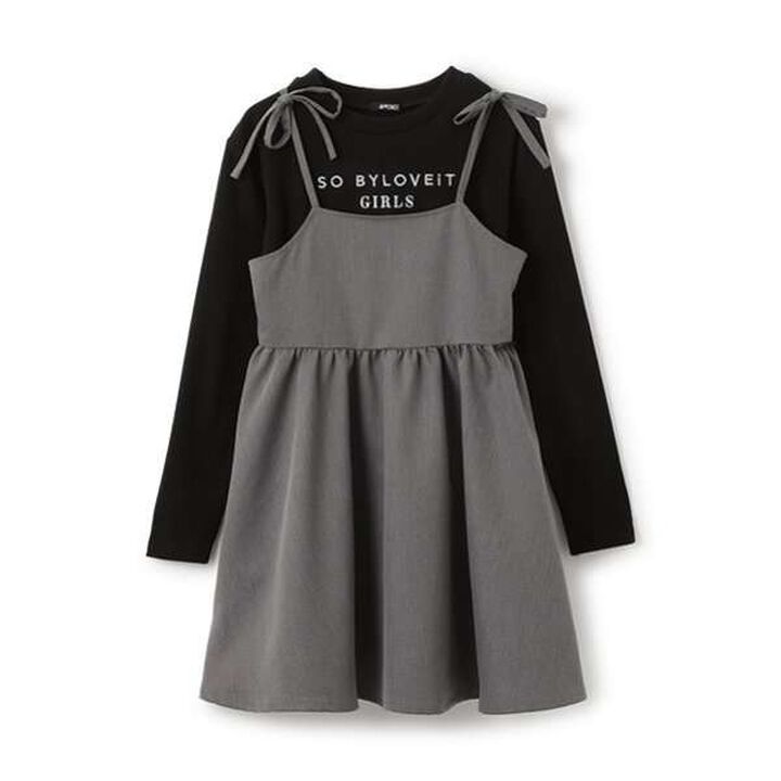 TR Jumper Skirt T-Shirt Set,Black, medium image number 8